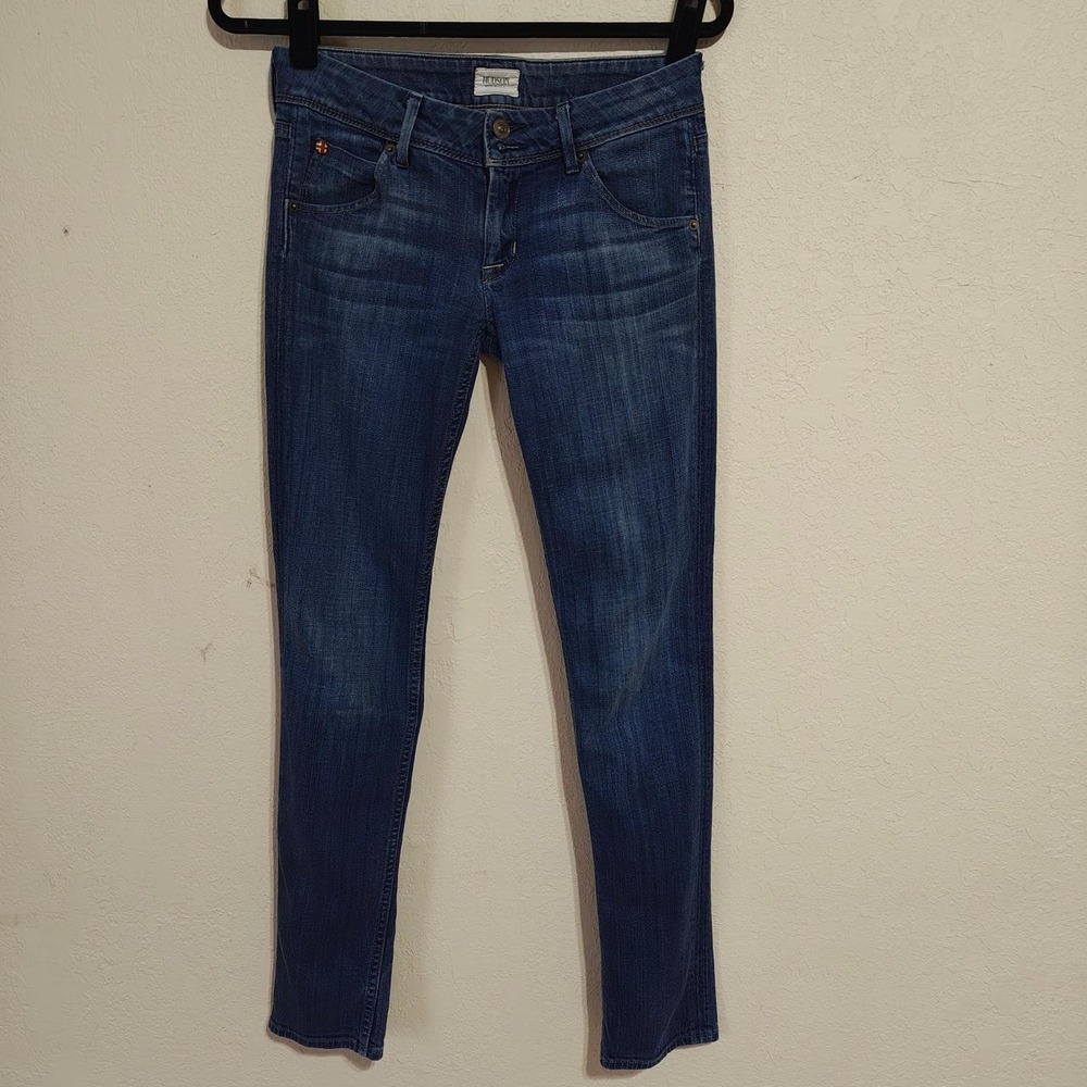 Hudson Women Blue Skinny Jeans Flap Pocket Made in USA Size 26 RN107906